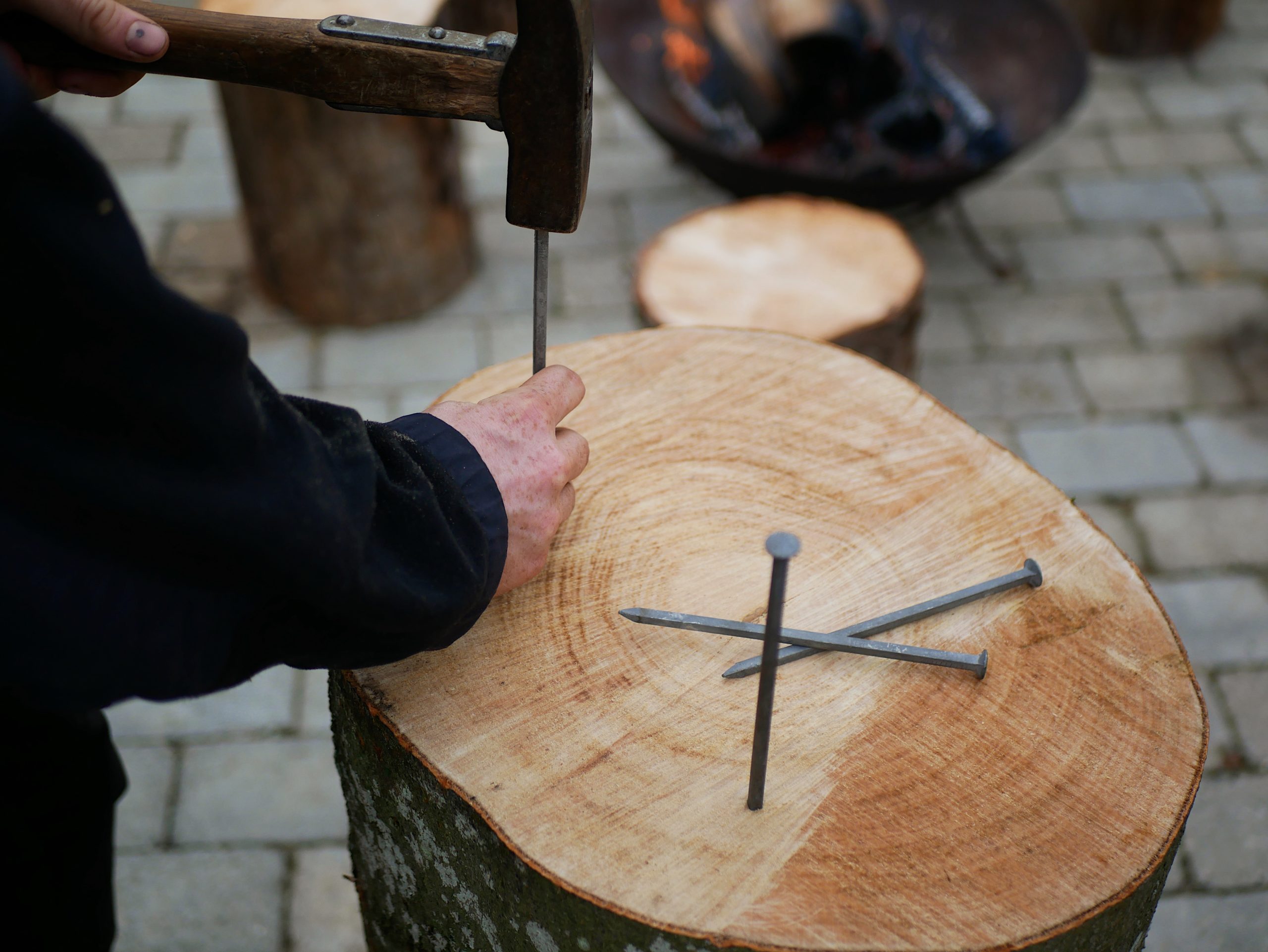 Sømblok af bøgetræ - Billede 2