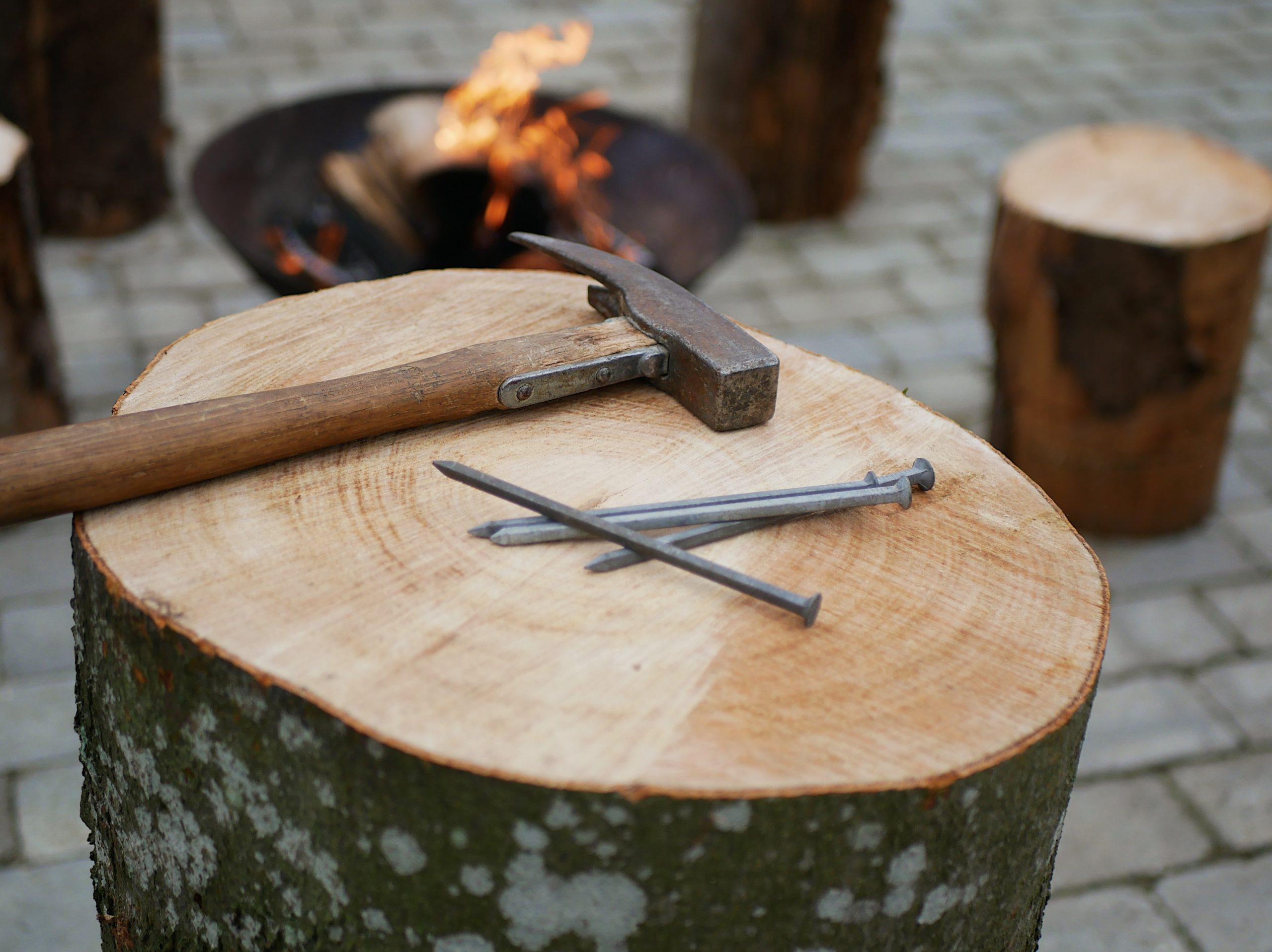 Sømblok af bøgetræ - Billede 3